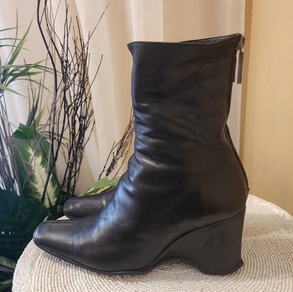 Norma J.BAKER Calfskin Ankle Boots size 6.5.Made in Italy 🇮🇹 - Picture 2 of 9